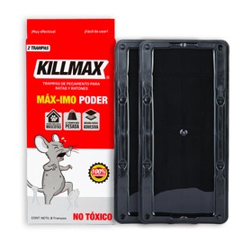 KILLMAX Trampas de pegamento para Ratas y Ratones, No Tóxica, Efectivas, Fáciles de usar.