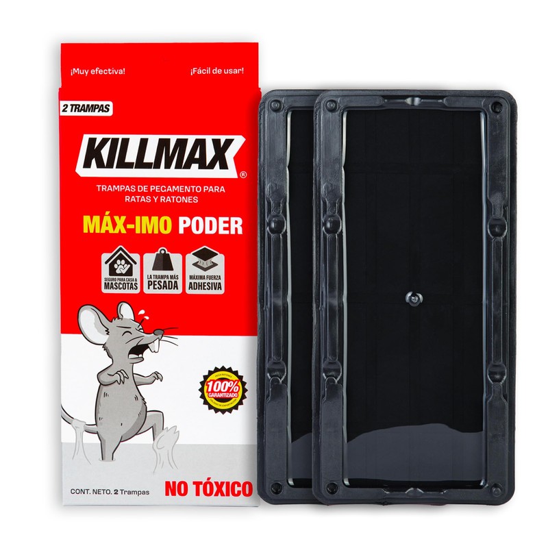 KILLMAX Trampas de pegamento para Ratas y Ratones, No Tóxica,