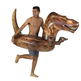 PoolCandy - Anillo de natación inflable de dinosaurio T-Rex de 48 pulgadas Perfecto para adultos, adolescentes y niños. Gigantic Deluxe Piscina, Lago 