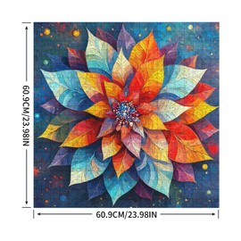 Puzzles for Adults 1000 Piece, Round Mandala Jigsaw Puzzles 1000 Pieces, Impossible Puzzle for Home Decor