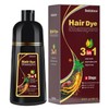Bablabear Brown Hair Dye Shampoo for Gray Hair Coverage,Instant Hair