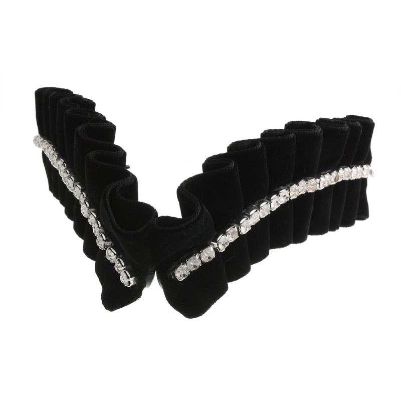 VINGTAINE H-917 Velvet Stone Banana Clip (L) Gathered Hair Clip