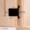 Decobasics Free Swinging 3/8" Inset Cabinet Hinges Black (50 Pack