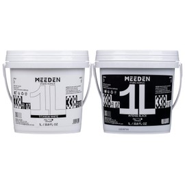 MEEDEN Heavy Body Acrylic Paint: Titanium White & Black 1 L /33.8 oz Gloss Non-Toxic - Thick Art Paints for Canvas Crafts Wood Metal Plastic Wall