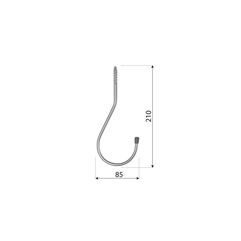 Velano - Garage hook for screwing on, heavy duty equipment