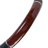 BDK Black/Dark Wood Grain Soft Leather Grip Big Rig Steering