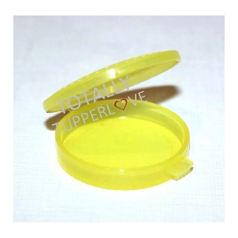 Tupperware 1 New Tupperware Pill Case Mini Round Clamshell Pocket-Sized