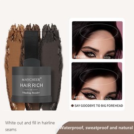 Hairline Powder, Hair Shadow, Hair Root Concealer, Hairline Shade Cover Powder for Filling Thinning Hair, Hair Root Concealer for Makeup Powder, Soft Yellow