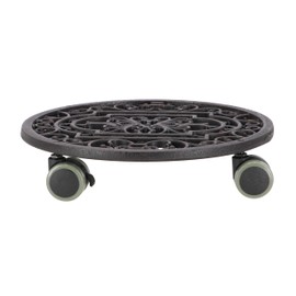 Esschert Design Plant Trolley - Cast Iron Round
