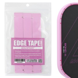 AMA SPORT Pickleball Paddle Edge Guard Tape 3 Pack Edge Protection Tapes 23mm Width Paddle Edge Cover Perfectly Fits Curved Edge Without Wrinkling (Pink)