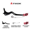 TUSK Aluminum Brake Pedal Red Tip - Fits: Honda CRF150F