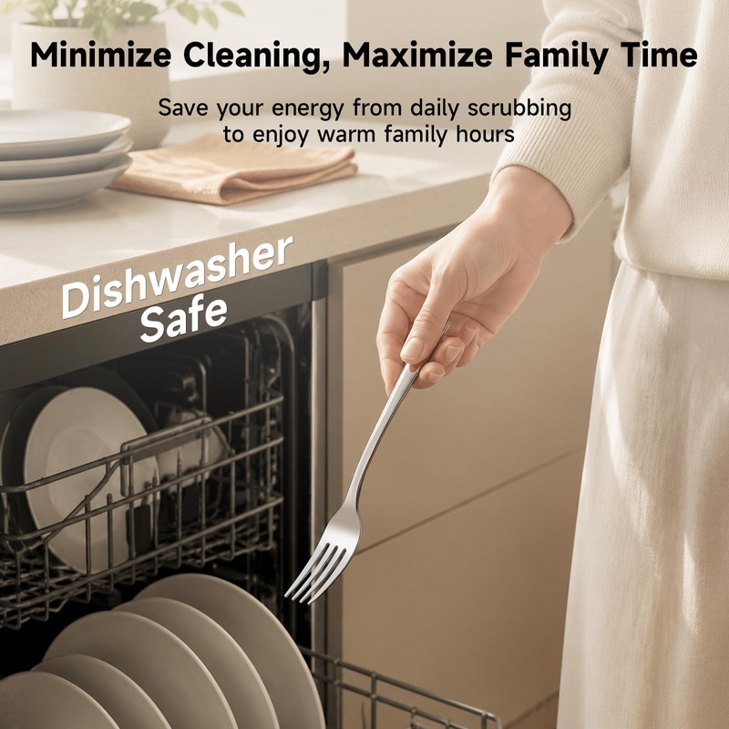 Silverware Set for 4, 20 Piece Stainless Steel Flatware Cutlery