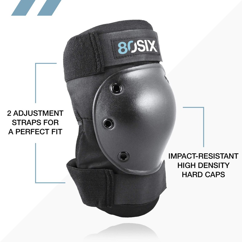 80Six Pad Set with Wristguards, Elbow Pads, and Knee Pads