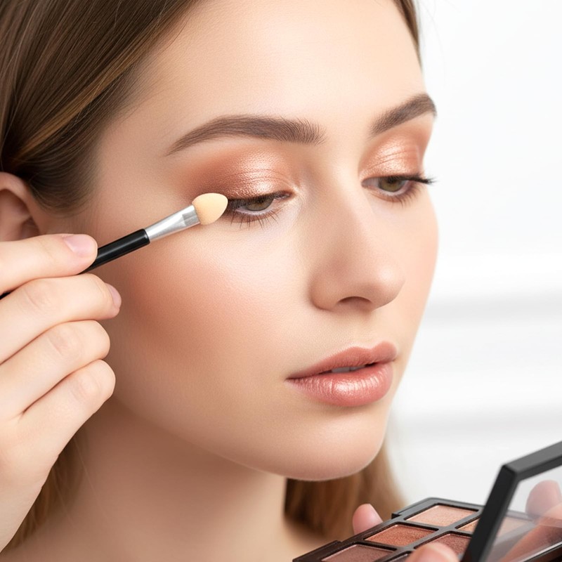 30Pcs Eyeshadow Smudge Brush, 2 In 1 Eyes Makeup Cosmetic