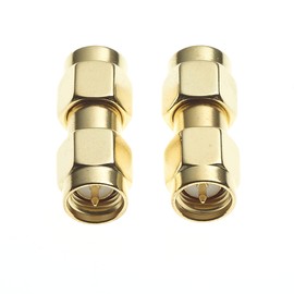Keple SMA Male to SMA RP Adapter - RF Coaxial Adapter Male Female Pin Jumper Cable Connector for Audio FPV Antennas Radio Video Mobile - Pack of 2