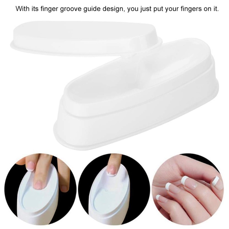 Cimenn Nail Dipping Powder Tray, Portable White Manicure Mould Nail