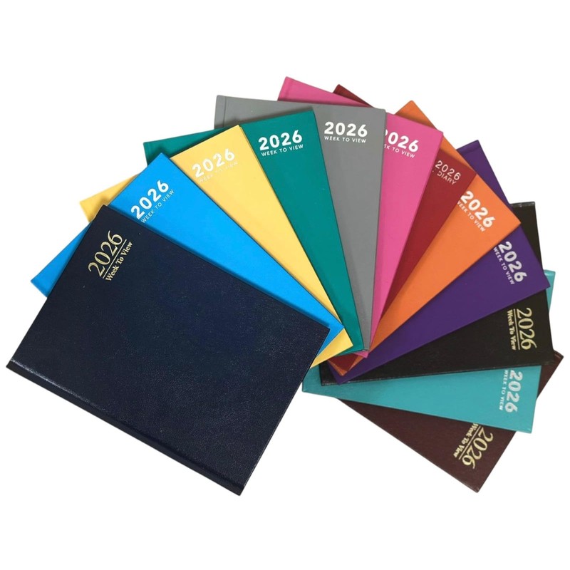 Orbitron 2026 A4 Week To View Diary Hardback Personal Organiser