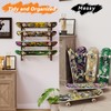 YMYNY Skateboard Wall Mount, 6 Layer Skateboard Rack Holder, Snowboard