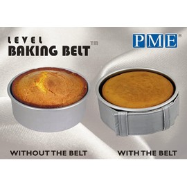 PME LBB224 Level Baking Belt for 4-inch Deep Round and Square Pans, Grey