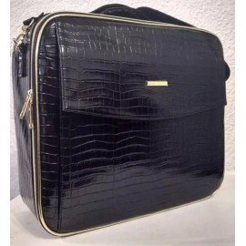 Beauty Secrets Cosmetiquera Negra Con Textura Grande