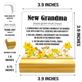 New Grandma Gifts,First Time Grandma Gifts,New Grandma Gifts Ideas,New Grandma Mothers Day Gift Birthday Gifts Christmas Gifts Thanksgiving Gift Ideas,New Grandma Definition Acrylic Plaque
