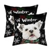 Doobicy Lovely Christmas Dog Pillow Covers 18x18 Inch Set of