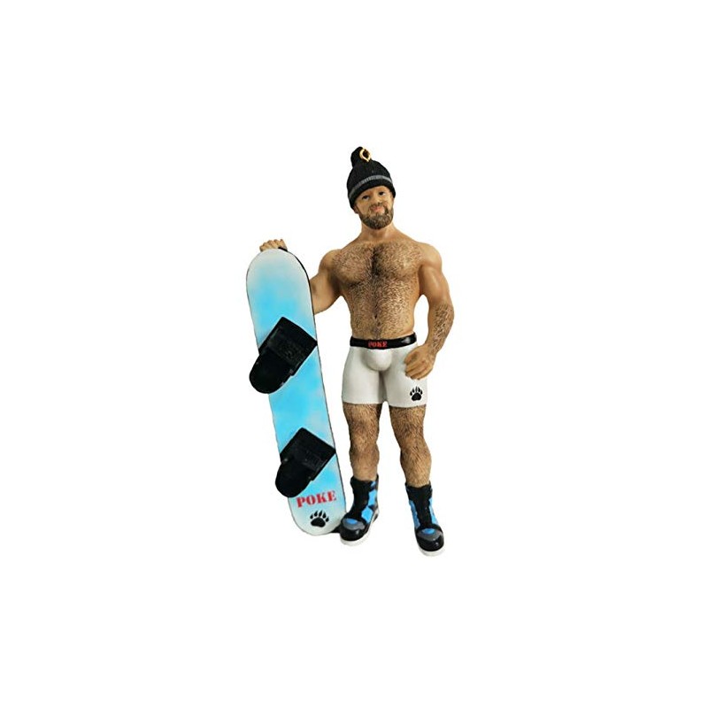 December Diamonds Poke The Bear Series 55-55320 Snowboard Bear