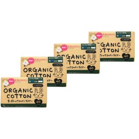 Cotton Lab Organic Cotton Weed Liners, 5.9 inches (15 cm), 40 Sheets x 4 Packs (Prevents Rash)