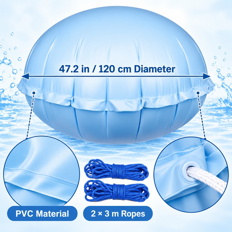 47 Inch Round Winter Pool Pillow for Above Ground Pools,