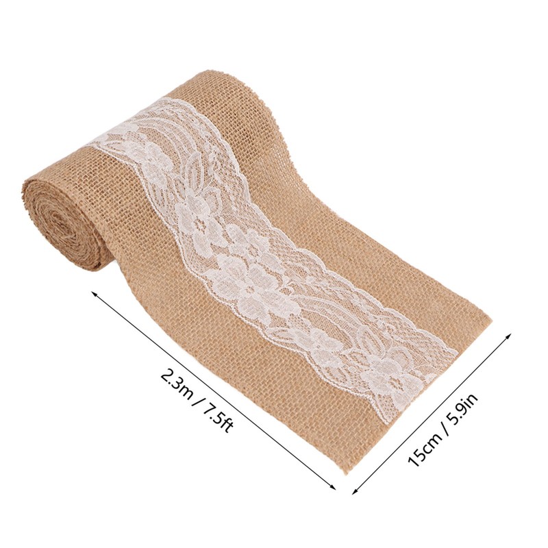 3 Rolls Jute Lace Ribbon Simple Elegant Jute Lace Ribbon