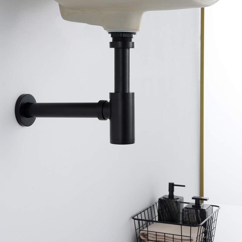 Segistan Bathroom Basin Sink Stopper P-Trap Complete Set, Adjustable Height