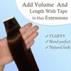 BIBHAIR Tape in Hair Extensions,20pcs 50g 24 Inch Medium Auburn