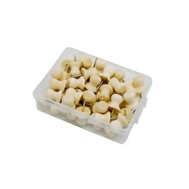 50 Pcs Wooden Head Steel Tip Cork Push Pins Cottage Shape Push Pins