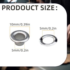 200Pcs Grommet Eyelet Pliers Kit, 1/4" Brass Grommet Tool Kit with 200 Metal Eyelets and 200 Washers, Fabric Leather Hole Eyelets Grommet Punch Pliers for Fabric/Leather/Belt/Shoes/Clothes (Silver)