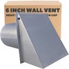 6 Inch Wall Vent Cap - Aluminum - Screen Only