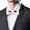 CHEIVEMENG Men's Poker Bow Tie Satin Silk Pre-tied Solid Bow