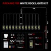 SHINIGHT 12 Pods White Rock Lights for Trucks/UTV/ATV - 36