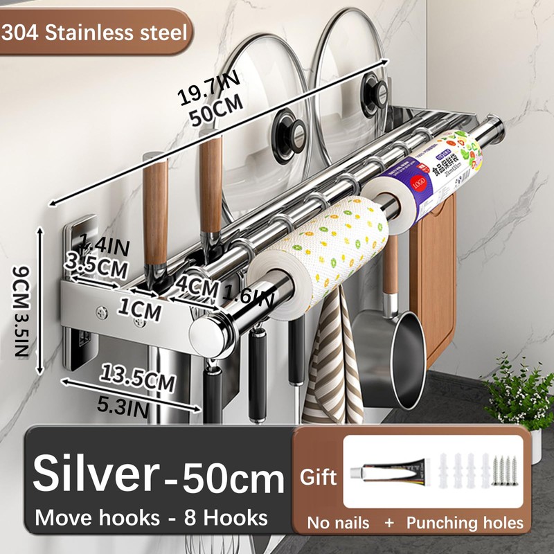 Hanging Wall Mount knife Wall Mount, Kitchen Organizer Storage Shelf