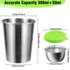 Showvigor 6-Pack 1.6oz Leakproof Salad Cups & 300ml Open-Top Stainless