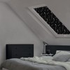 Eurohome 100% Blackout Skylight Roller Blind, No Drilling, Sun Protection,