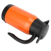 Orange Car Electric Kettle Temperature Display Car Boiling Cup Travel
