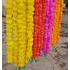 Buycrafty 5 Pcs Artificial Marigold Garland 5ft Long Party Celebration