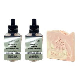 Generic Brightest Bloom 2 Pack Wallflowers Home Fragrance Refill Set with a Sample Soap, Green