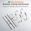 QILIPSU Pole Mounting Kits, 304 Stainless Steel 11.4" x 1.9"