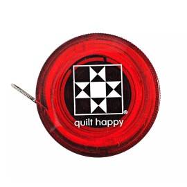Quilt Happy Tape Measure Red