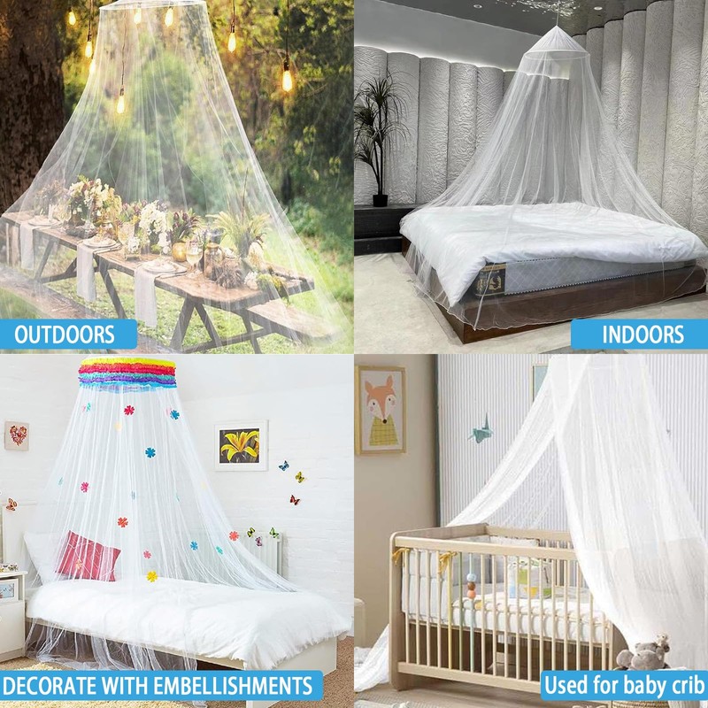 2 Pcs Mosquito Net for Bed,Bed Canopy for Double Bed