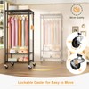 FUTASSI P6 Mini Rolling Clothes Rack Heavy Duty, Clothing Racks