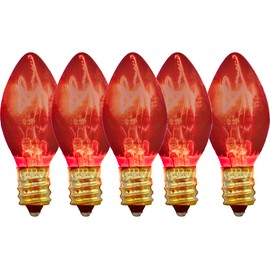 Lee Display C-7 ORANGE CLEAR STEADY LIGHT BULBS BRAND NEW 1 BOX OF 25 C7 AMBER CHRISTMAS