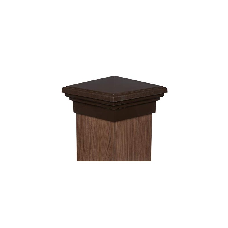 8x8 Post Cap (True 8") Brown New England Pyramid Style
