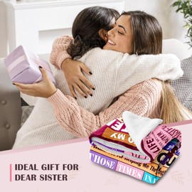 Sister Birthday Gifts - Sisters Gifts from Sister Adult - Sisters Blankets Gift for Women - Best Sister’s Ever Gift for Christmas Mothers Day & Valentines Day - to My Sister's Blanket 50"x60"